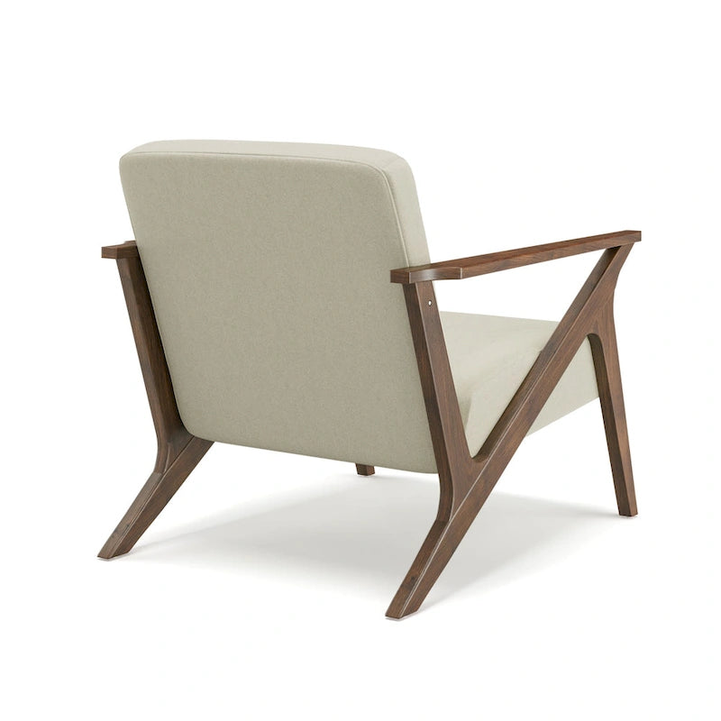 Fauteuil d'appoint rembourré Grove MCM en bois