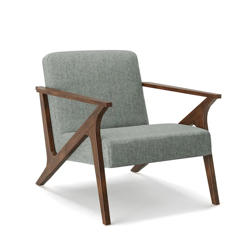 Fauteuil d'appoint rembourré Grove MCM en bois