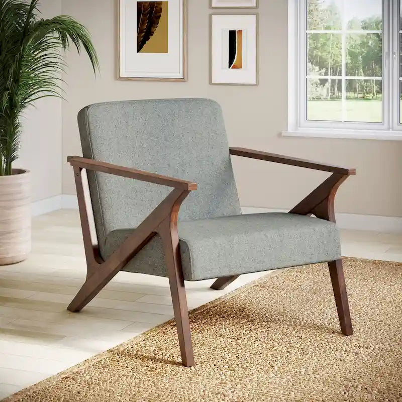 Fauteuil d'appoint rembourré Grove MCM en bois
