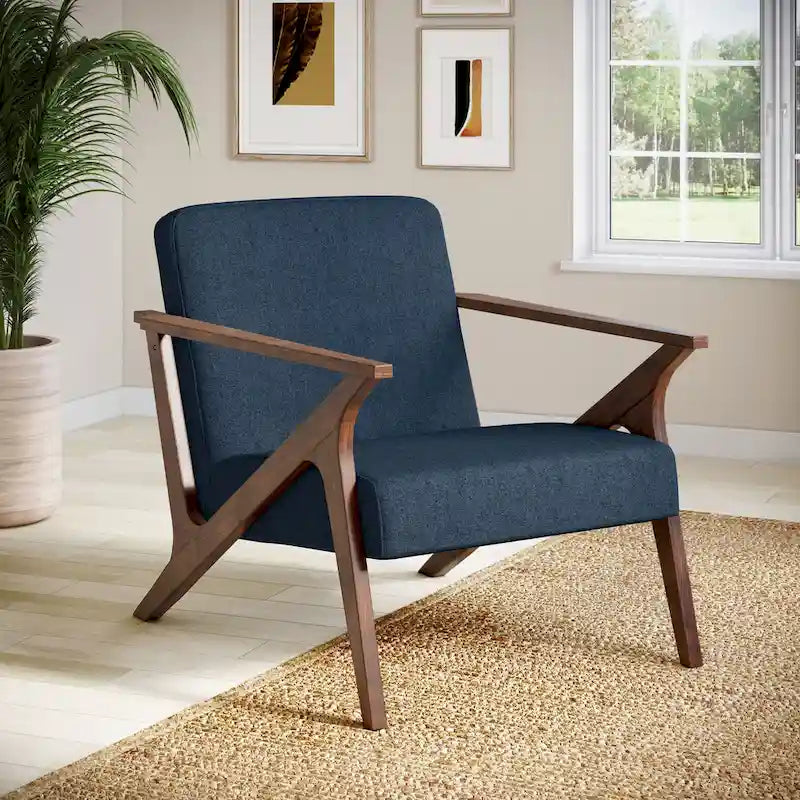 Fauteuil d'appoint rembourré Grove MCM en bois