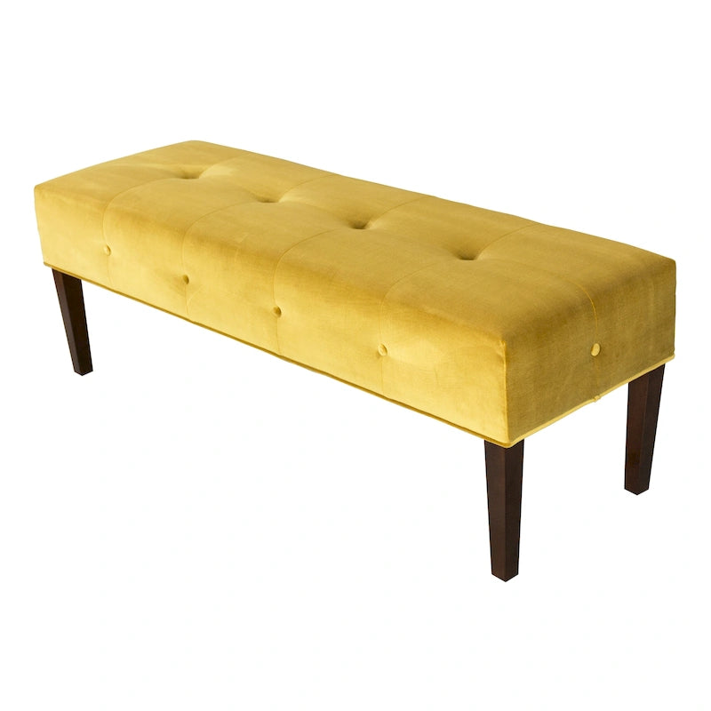 Banc d'intérieur rembourré touffeté Lauren Transitional pour salon