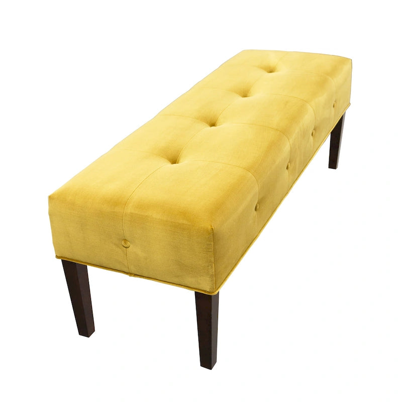Banc d'intérieur rembourré touffeté Lauren Transitional pour salon