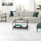 Table basse carrée Sivil 32 avec étagère