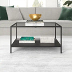 Table basse carrée Sivil 32 avec étagère