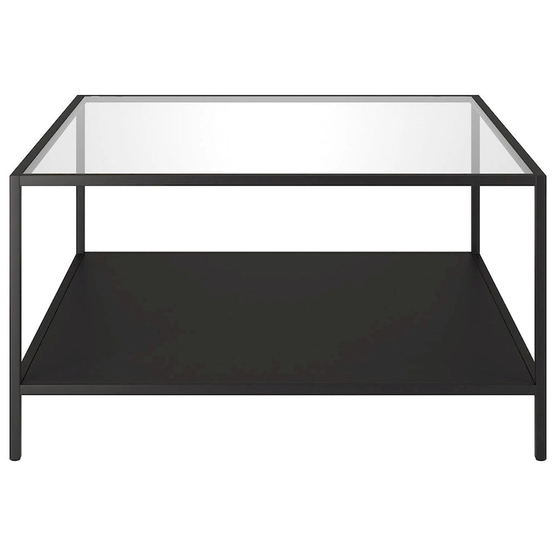 Table basse carrée Sivil 32 avec étagère