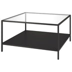 Table basse carrée Sivil 32 avec étagère