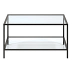 Table basse carrée Sivil 32 avec étagère
