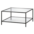 Table basse carrée Sivil 32 avec étagère