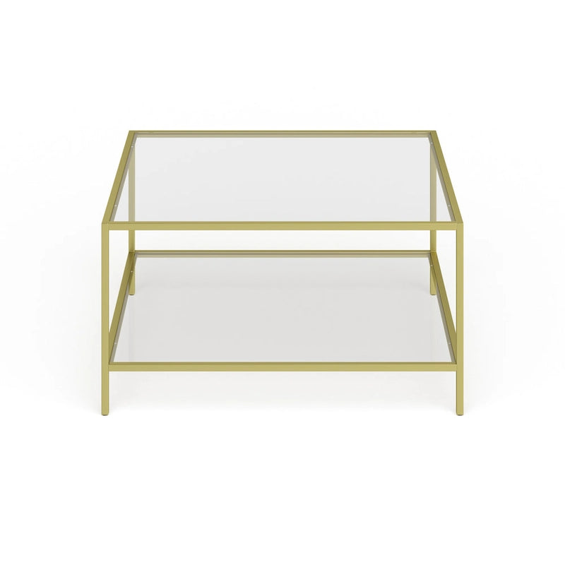 Table basse carrée Sivil 32 avec étagère