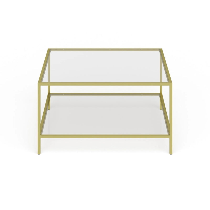 Table basse carrée Sivil 32 avec étagère