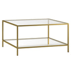 Table basse carrée Sivil 32 avec étagère