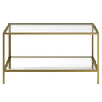 Table basse carrée Sivil 32 avec étagère