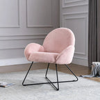 Corvus Rowen Fauteuil d'appoint moderne en polaire avec accoudoirs