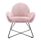 Corvus Rowen Fauteuil d'appoint moderne en polaire avec accoudoirs