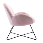 Corvus Rowen Fauteuil d'appoint moderne en polaire avec accoudoirs