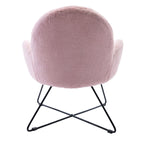 Corvus Rowen Fauteuil d'appoint moderne en polaire avec accoudoirs
