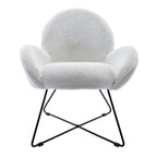 Corvus Rowen Fauteuil d'appoint moderne en polaire avec accoudoirs