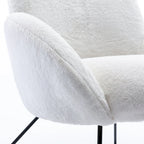 Corvus Rowen Fauteuil d'appoint moderne en polaire avec accoudoirs
