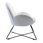 Corvus Rowen Fauteuil d'appoint moderne en polaire avec accoudoirs