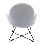 Corvus Rowen Fauteuil d'appoint moderne en polaire avec accoudoirs