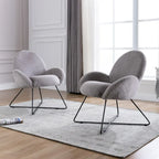 Corvus Rowen Fauteuil d'appoint moderne en polaire avec accoudoirs