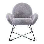 Corvus Rowen Fauteuil d'appoint moderne en polaire avec accoudoirs