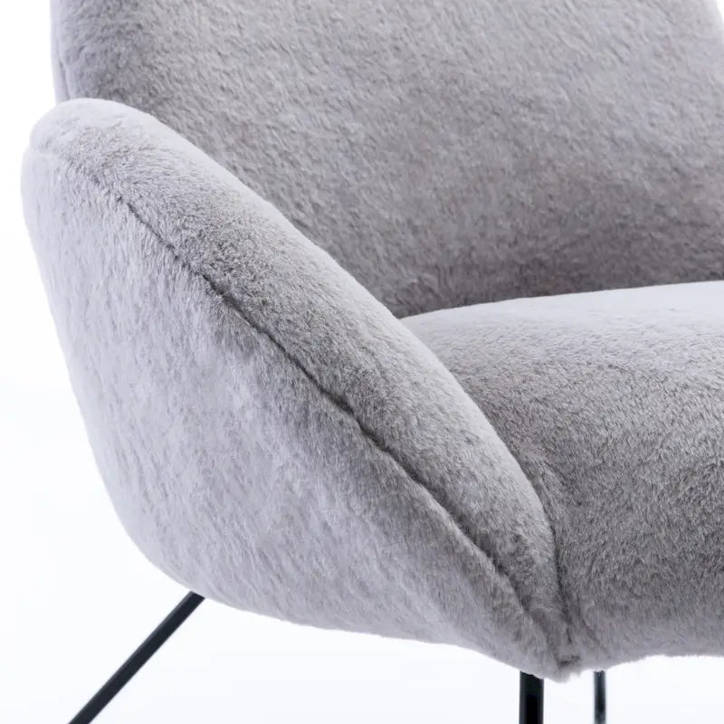 Corvus Rowen Fauteuil d'appoint moderne en polaire avec accoudoirs