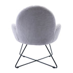Corvus Rowen Fauteuil d'appoint moderne en polaire avec accoudoirs