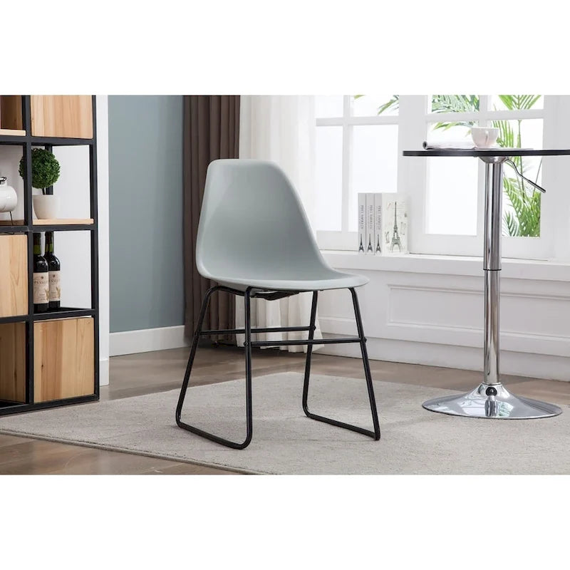  Alivia Modern Armless Dining Chairs w/ Iron Legs (Set of 2)