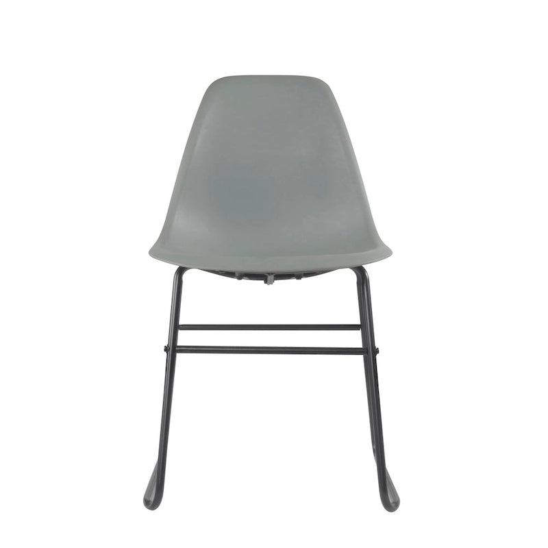 Chaises de salle à manger sans accoudoirs modernes Alivia avec pieds en fer (lot de 2)