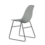 Chaises de salle à manger sans accoudoirs modernes Alivia avec pieds en fer (lot de 2)