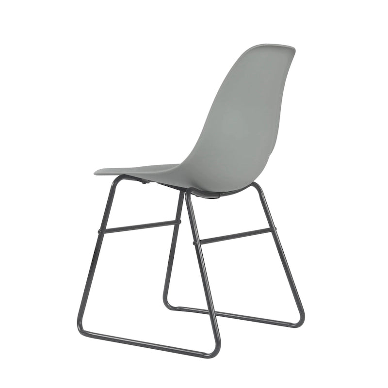 Chaises de salle à manger sans accoudoirs modernes Alivia avec pieds en fer (lot de 2)