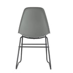 Chaises de salle à manger sans accoudoirs modernes Alivia avec pieds en fer (lot de 2)