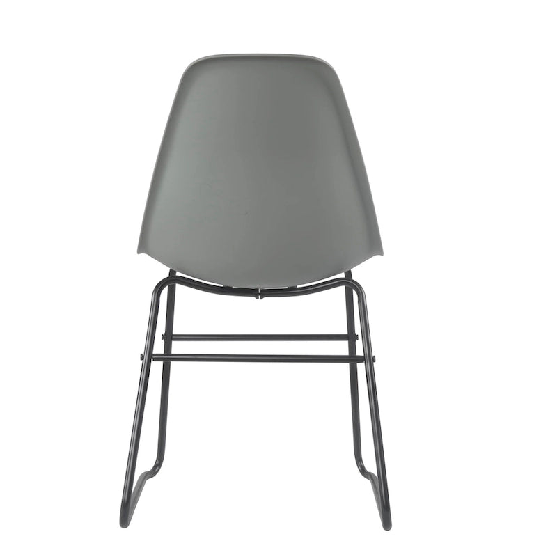 Chaises de salle à manger sans accoudoirs modernes Alivia avec pieds en fer (lot de 2)