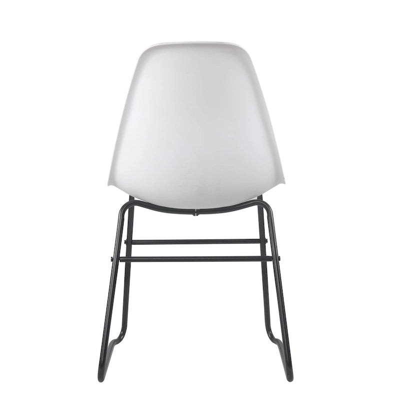 Chaises de salle à manger sans accoudoirs modernes Alivia avec pieds en fer (lot de 2)