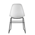 Chaises de salle à manger sans accoudoirs modernes Alivia avec pieds en fer (lot de 2)