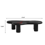 Table basse nuage, décor de table basse moderne irrégulière avec 4 pieds