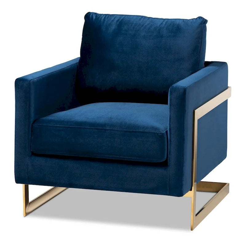 Fauteuil en velours Bryson Glam