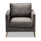 Fauteuil en velours Bryson Glam