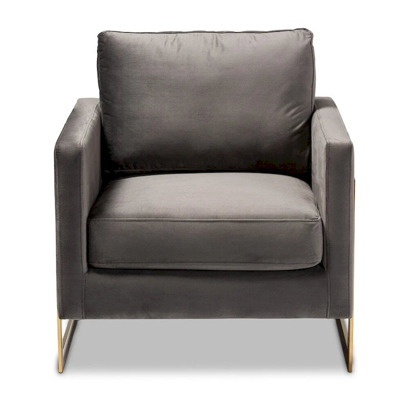 Fauteuil en velours Bryson Glam