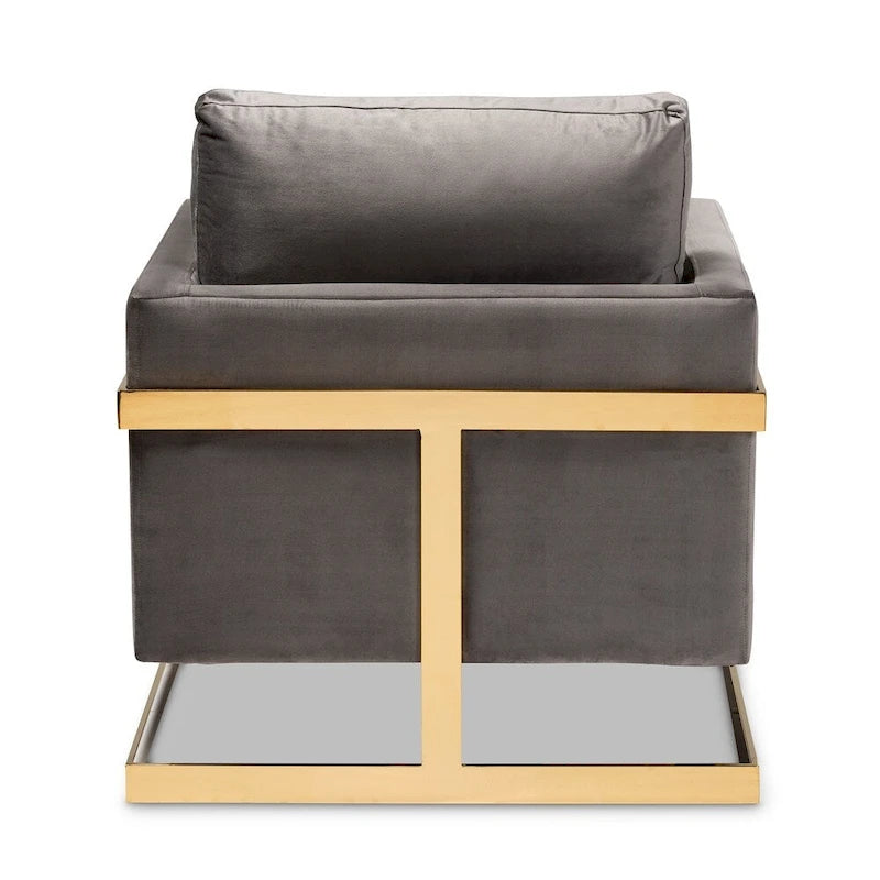 Fauteuil en velours Bryson Glam