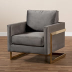 Fauteuil en velours Bryson Glam