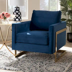 Fauteuil en velours Bryson Glam