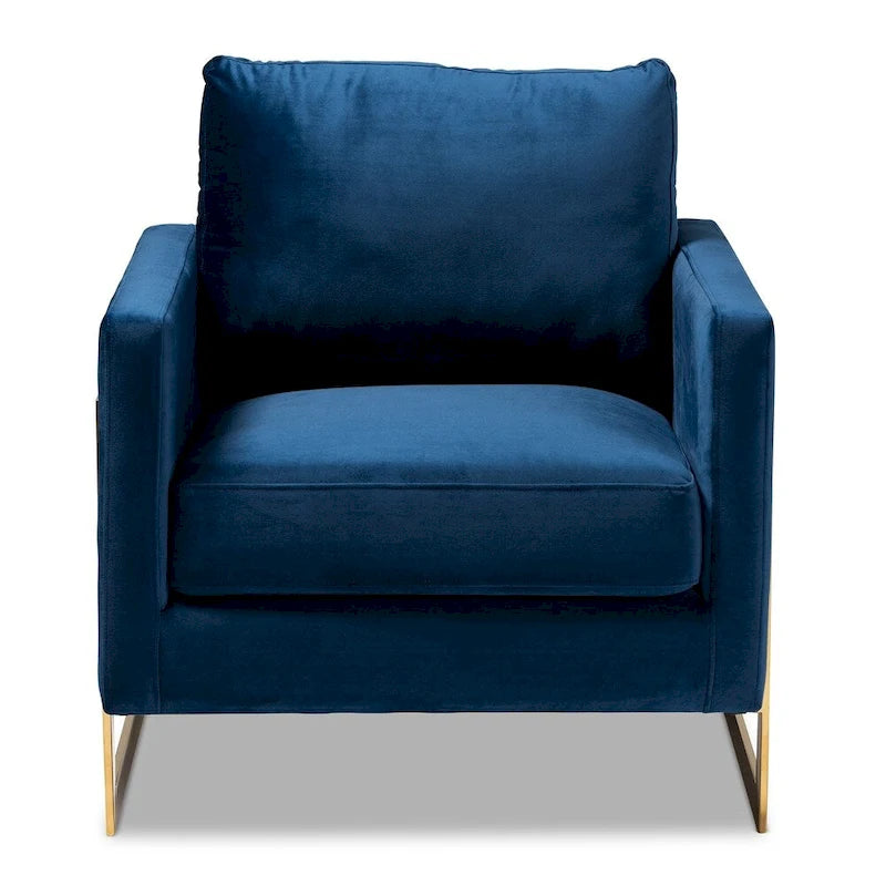 Fauteuil en velours Bryson Glam