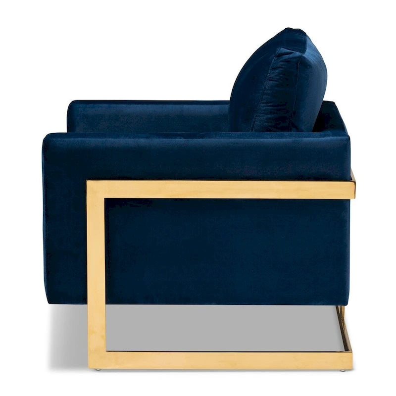 Fauteuil en velours Bryson Glam