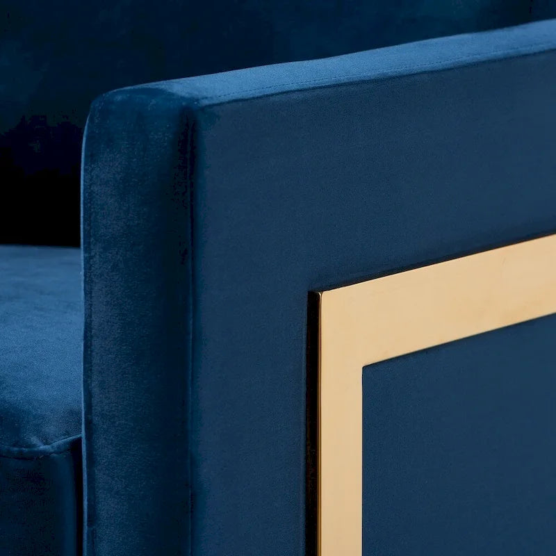 Fauteuil en velours Bryson Glam