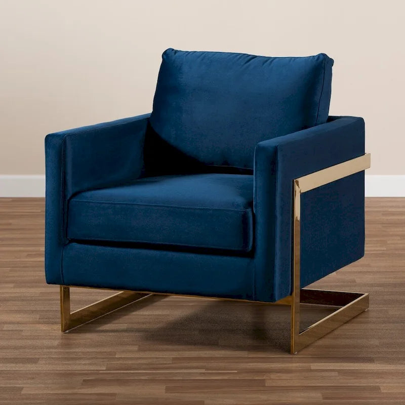 Fauteuil en velours Bryson Glam
