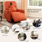 Fauteuil inclinable électrique pivotant à 270 degrés, canapé inclinable individuel pour cinéma maison avec porte-téléphone pour L