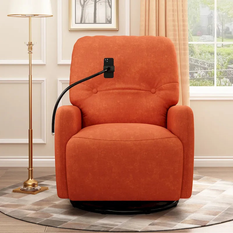 Fauteuil inclinable électrique pivotant à 270 degrés, canapé inclinable individuel pour cinéma maison avec porte-téléphone pour L