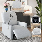 Fauteuil inclinable électrique pivotant à 270 degrés, canapé inclinable individuel pour cinéma maison avec porte-téléphone pour L